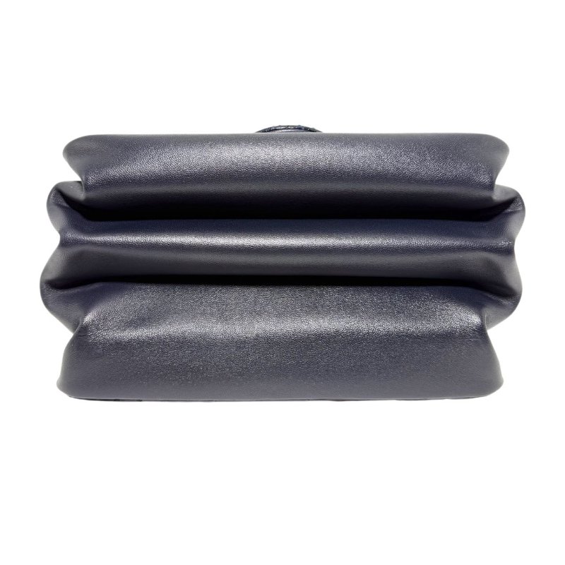 ［2756］香奈兒 Chanel 風琴包 黑色斜挎包 蛇皮 小號 金扣-4