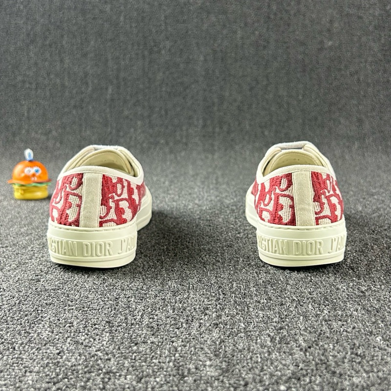 Dior迪奧紅白老花帆布鞋 尺碼36 整體成色不錯-4