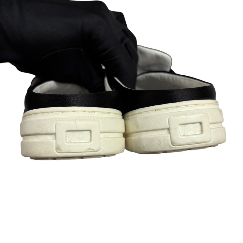 【美收精品】ROGER VIVIER 黑色斷面鑲鑽厚底平底鞋 4-555-6