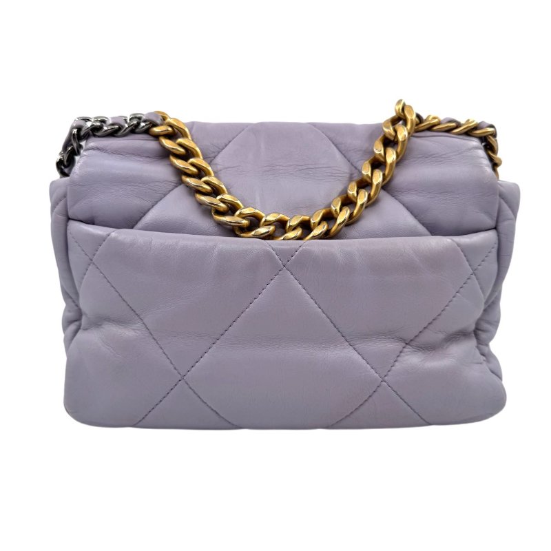 【2644】香奈兒 Chanel 19BAG 淺紫斜挎包 羊皮 小號-1