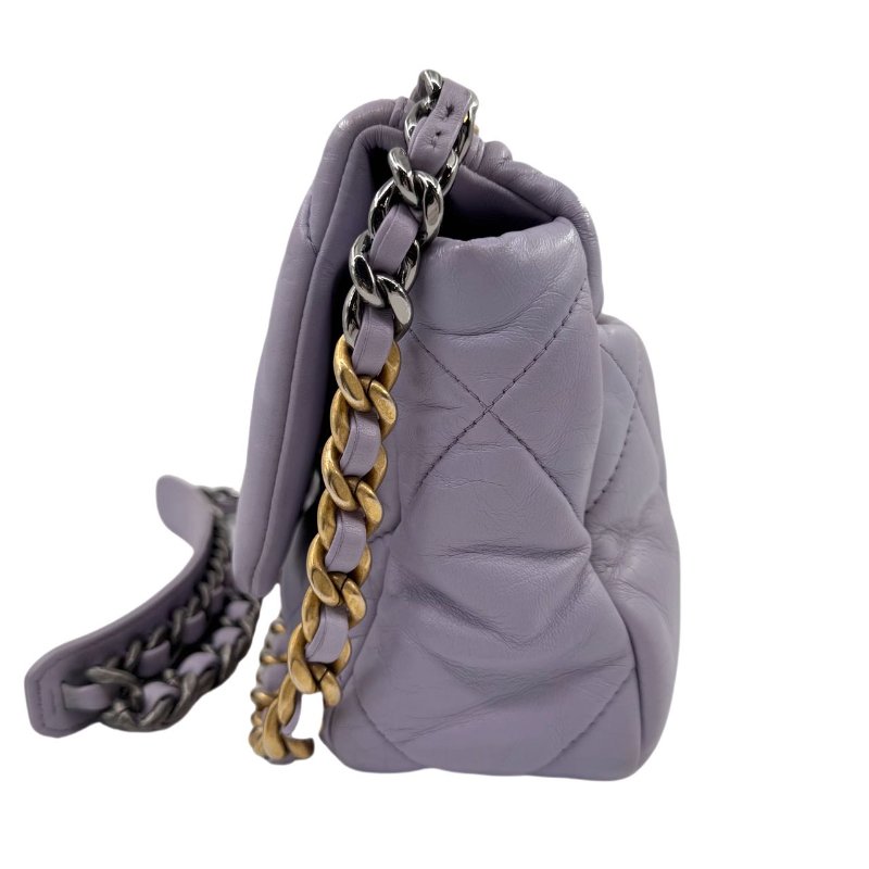 【2644】香奈兒 Chanel 19BAG 淺紫斜挎包 羊皮 小號-2