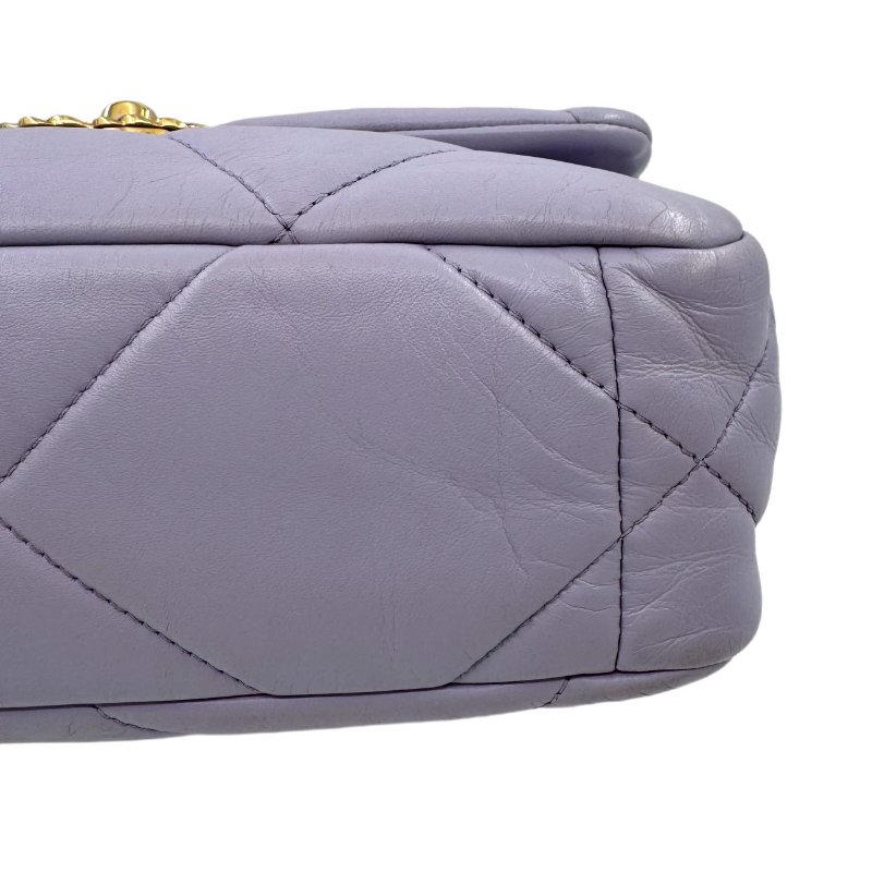 【2644】香奈兒 Chanel 19BAG 淺紫斜挎包 羊皮 小號-7