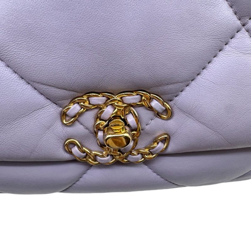 【2644】香奈兒 Chanel 19BAG 淺紫斜挎包 羊皮 小號-12