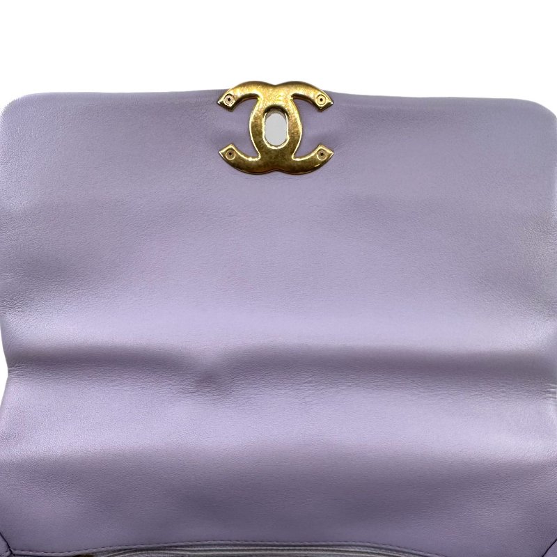 【2644】香奈兒 Chanel 19BAG 淺紫斜挎包 羊皮 小號-13