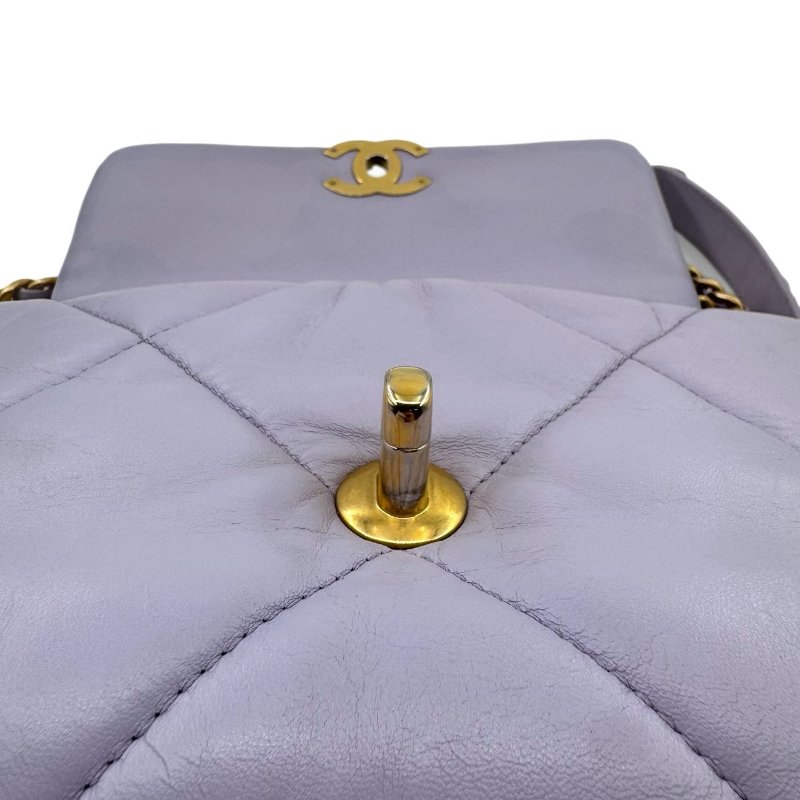 【2644】香奈兒 Chanel 19BAG 淺紫斜挎包 羊皮 小號-15