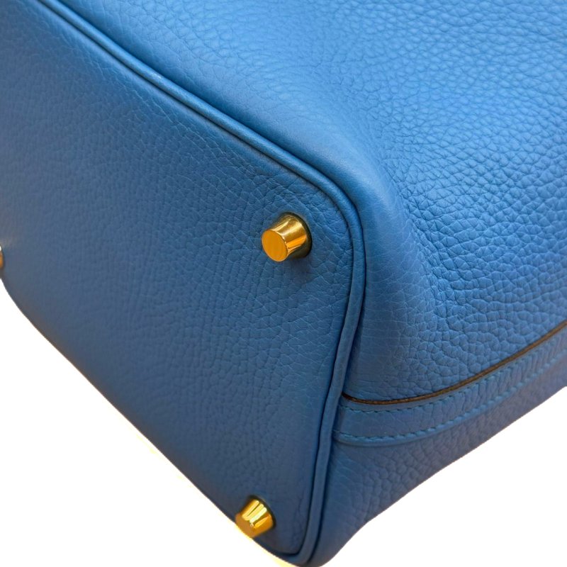 【2330】愛馬仕Hermès Picotin Lock 18 坦桑尼亞藍 菜籃子 手提包 TC皮 金扣-8