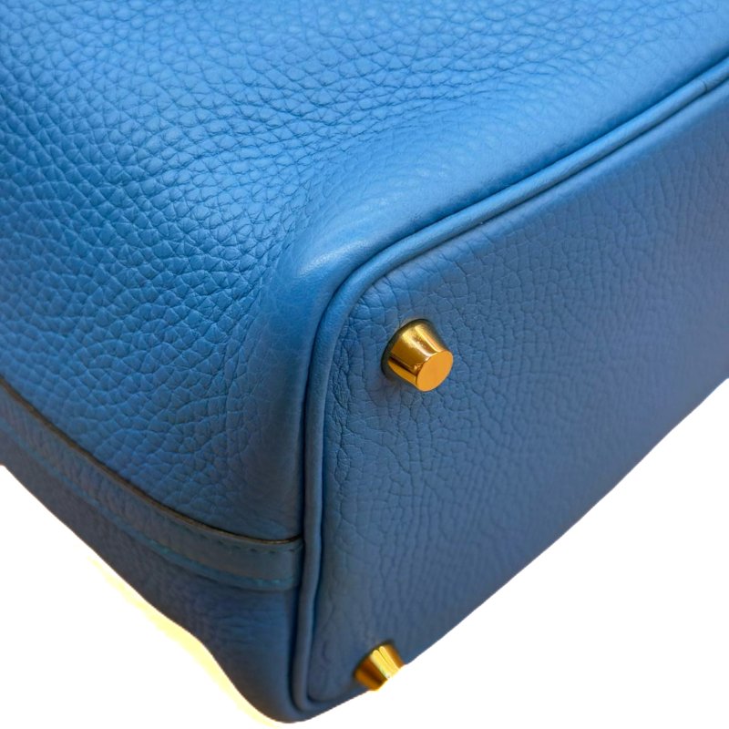 【2330】愛馬仕Hermès Picotin Lock 18 坦桑尼亞藍 菜籃子 手提包 TC皮 金扣-9