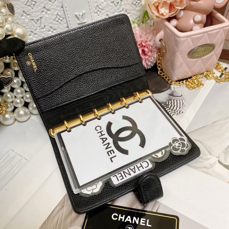 Chanel荔枝皮大logo筆記本護照夾A7  卡標齊全🏅-5