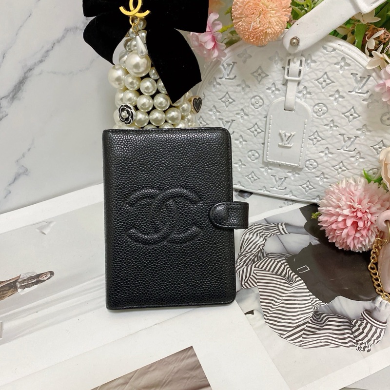 Chanel荔枝皮大logo筆記本護照夾A7  卡標齊全🏅-7