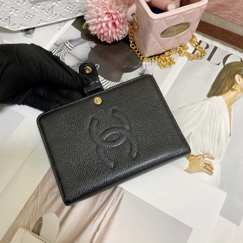 Chanel荔枝皮大logo筆記本護照夾A7  卡標齊全🏅-10