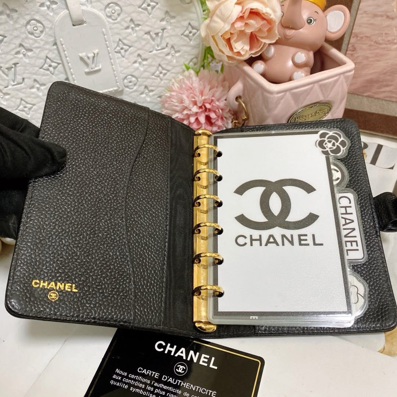 Chanel荔枝皮大logo筆記本護照夾A7  卡標齊全🏅-12