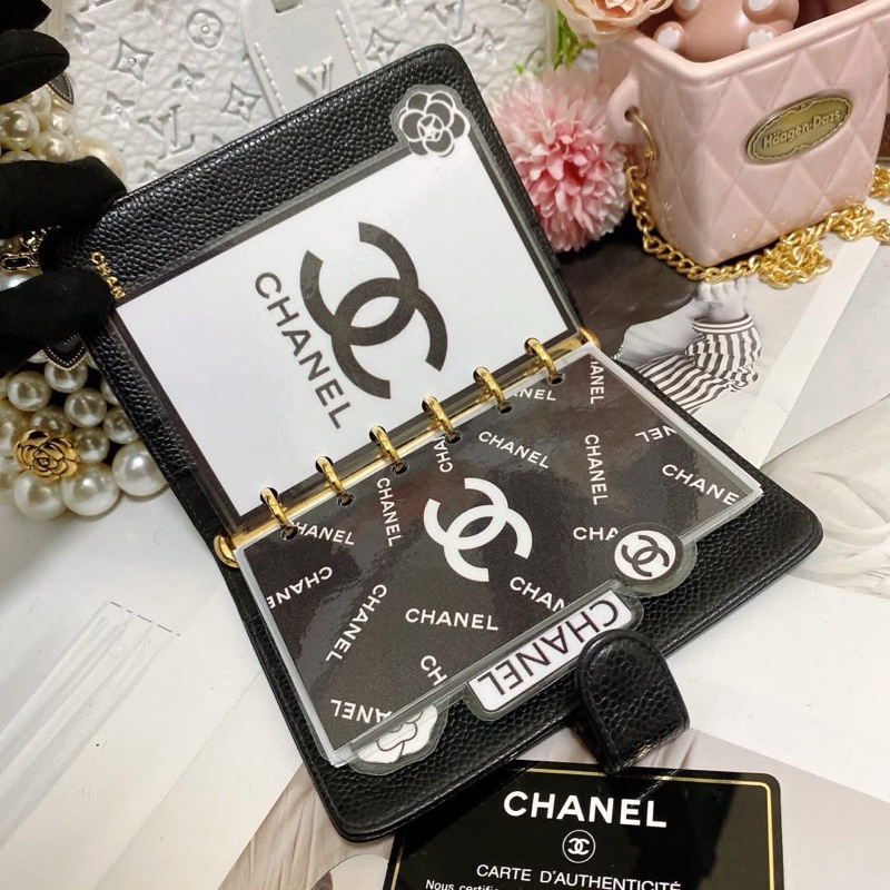 Chanel荔枝皮大logo筆記本護照夾A7  卡標齊全🏅-13