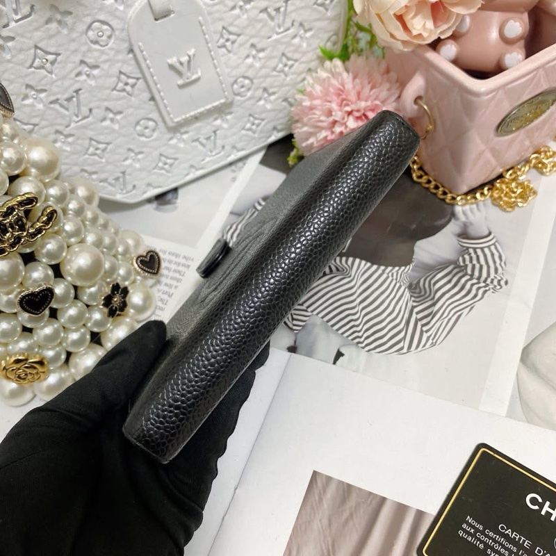 Chanel荔枝皮大logo筆記本護照夾A7  卡標齊全🏅-25