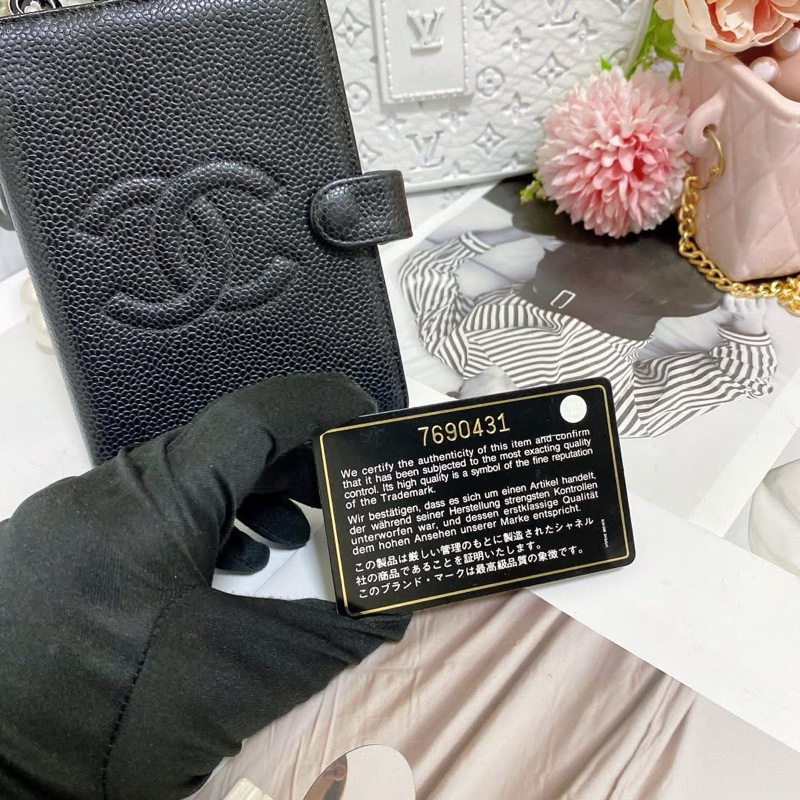 Chanel荔枝皮大logo筆記本護照夾A7  卡標齊全🏅-30