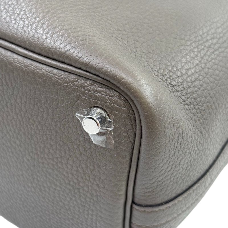 ［2606］愛馬仕 Hermès PICOTIN 18 錫氣灰菜籃子 手提包 TC皮  銀扣-9