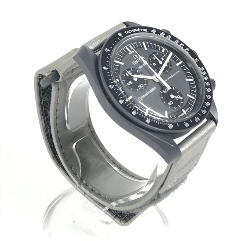 Swatch SO33A100 歐米茄水星登月任務男士腕錶，彗星陶瓷錶殼，黑色，近全新-2