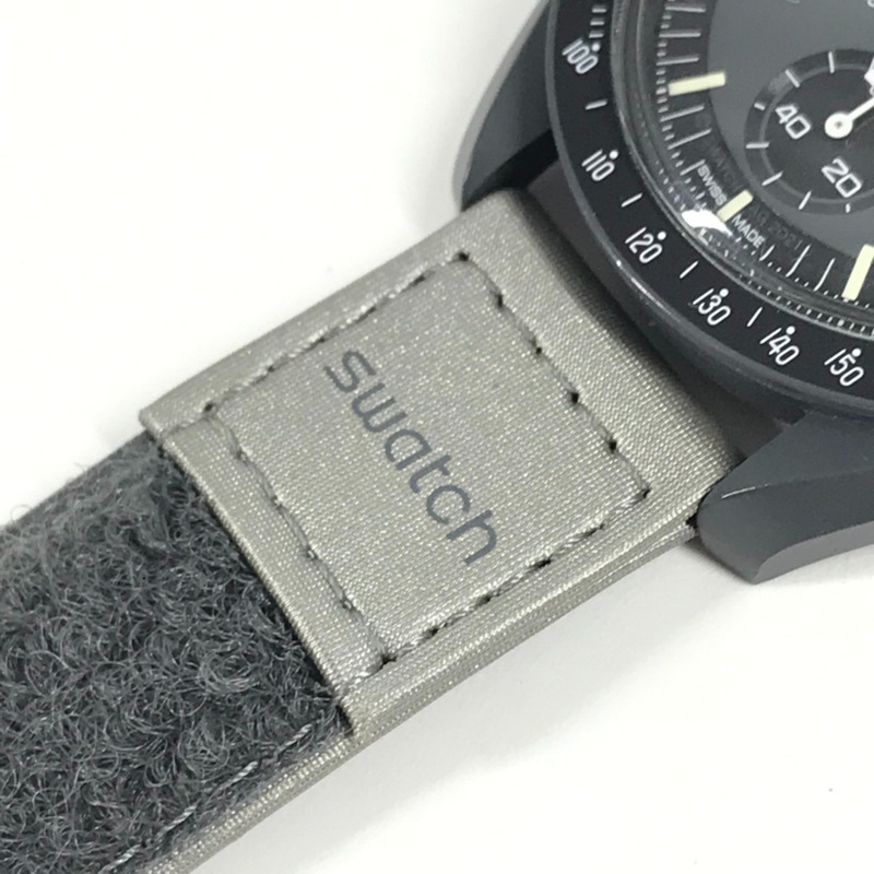 Swatch SO33A100 歐米茄水星登月任務男士腕錶，彗星陶瓷錶殼，黑色，近全新-10