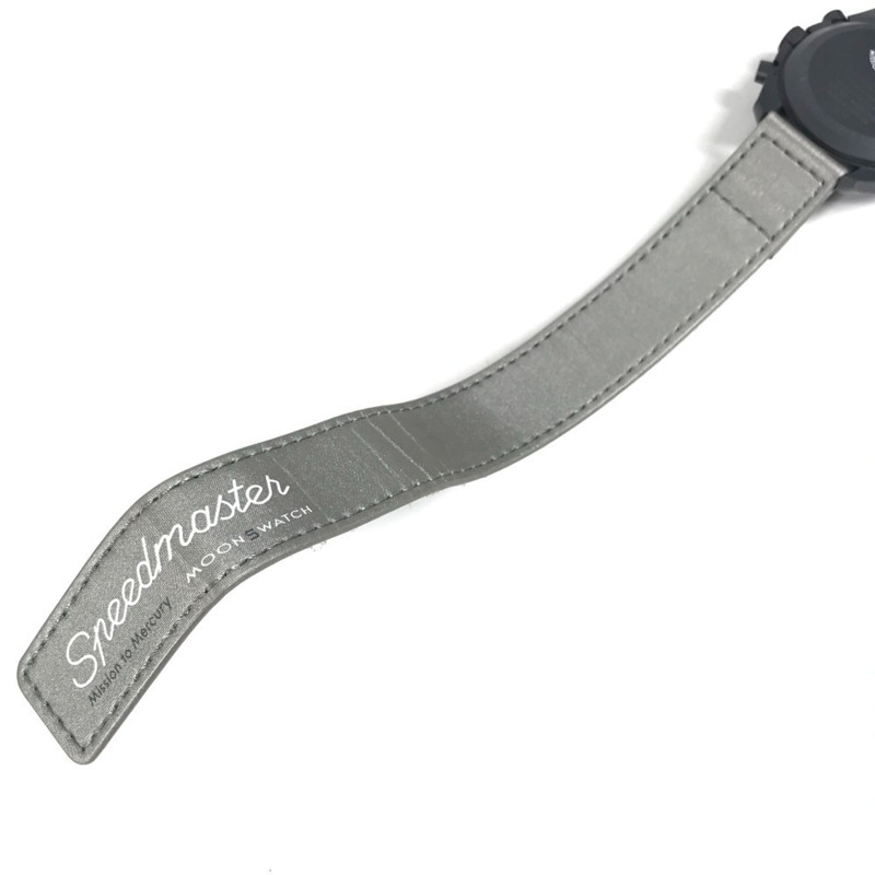 Swatch SO33A100 歐米茄水星登月任務男士腕錶，彗星陶瓷錶殼，黑色，近全新-11