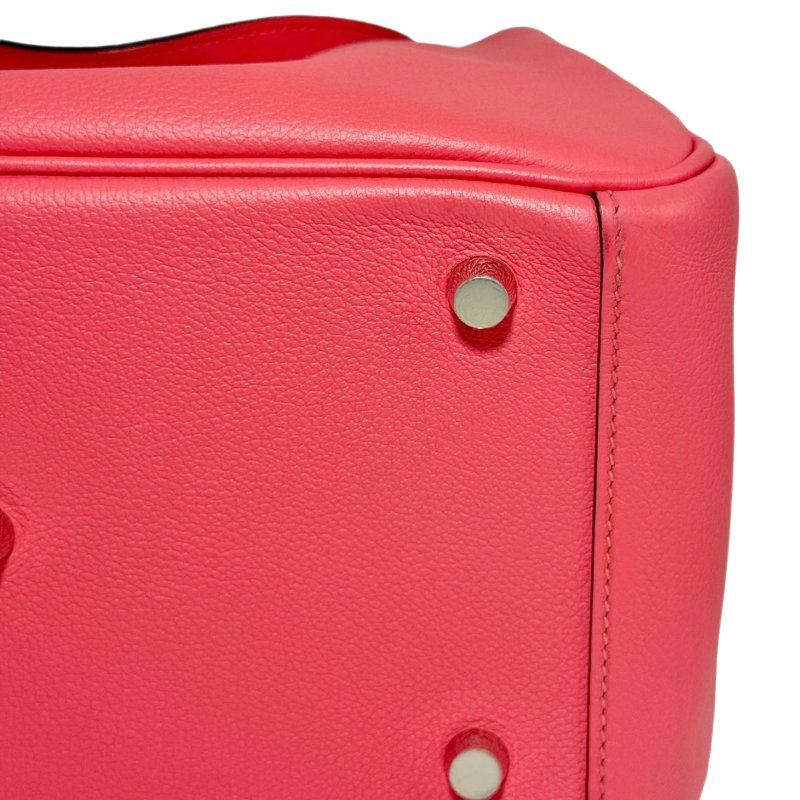 ［3136］ 愛馬仕  Hermès  Lindy 26 (唇膏粉)手提包 EC皮 銀扣-9