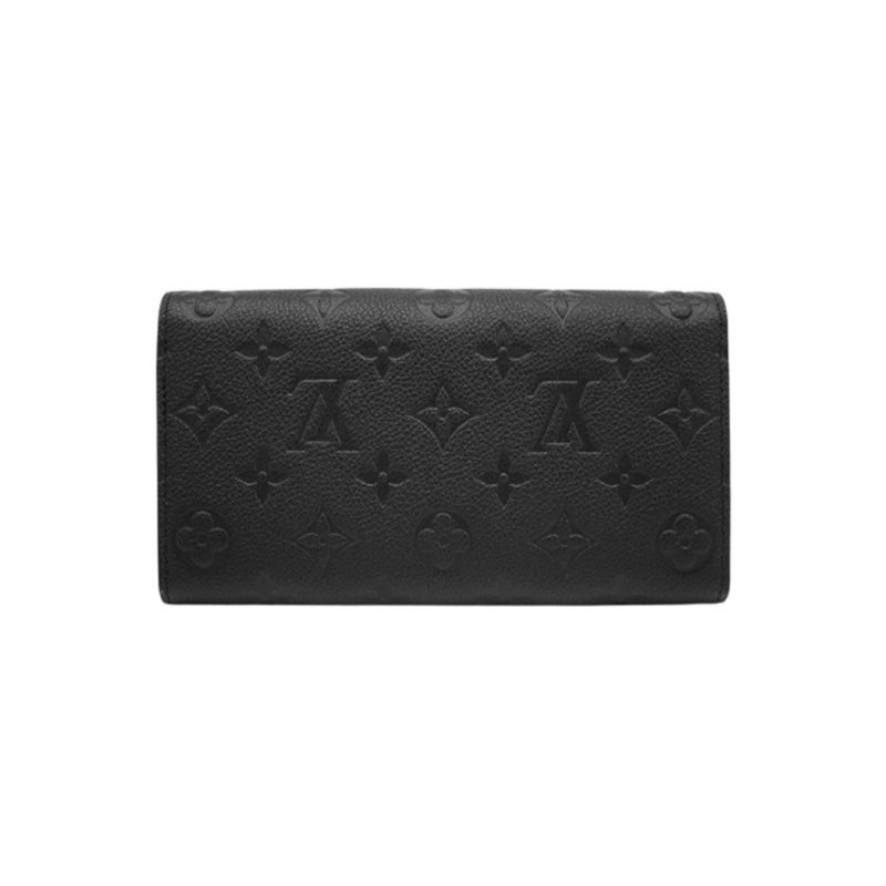 Louis Vuitton 展示品 Sarah 壓花牛皮扣式信封長夾(M82257-黑)-2