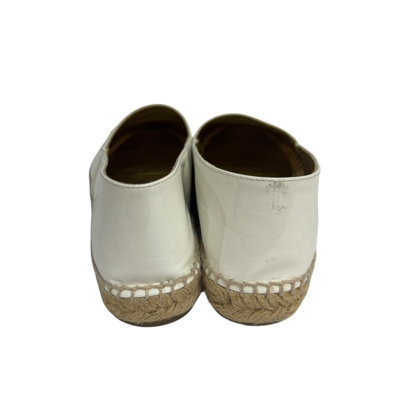 【美收精品】CHANEL 白色矽膠皮革平底鞋 4-557-3