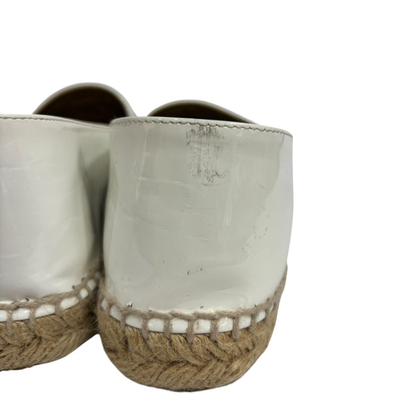 【美收精品】CHANEL 白色矽膠皮革平底鞋 4-557-4