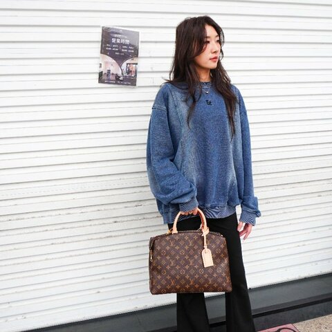 Louis Vuitton Grand Palais 塗層帆布兩用手提包(M45898-咖)