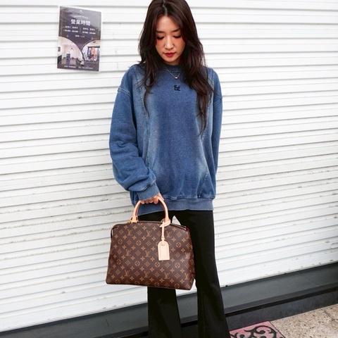Louis Vuitton Grand Palais 塗層帆布兩用手提包(M45898-咖)