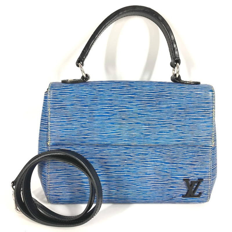 路易威登 M51392 Epi Denim Cluny BB 兩用包，肩背斜背翻蓋手提包，皮革，女士，藍色-0