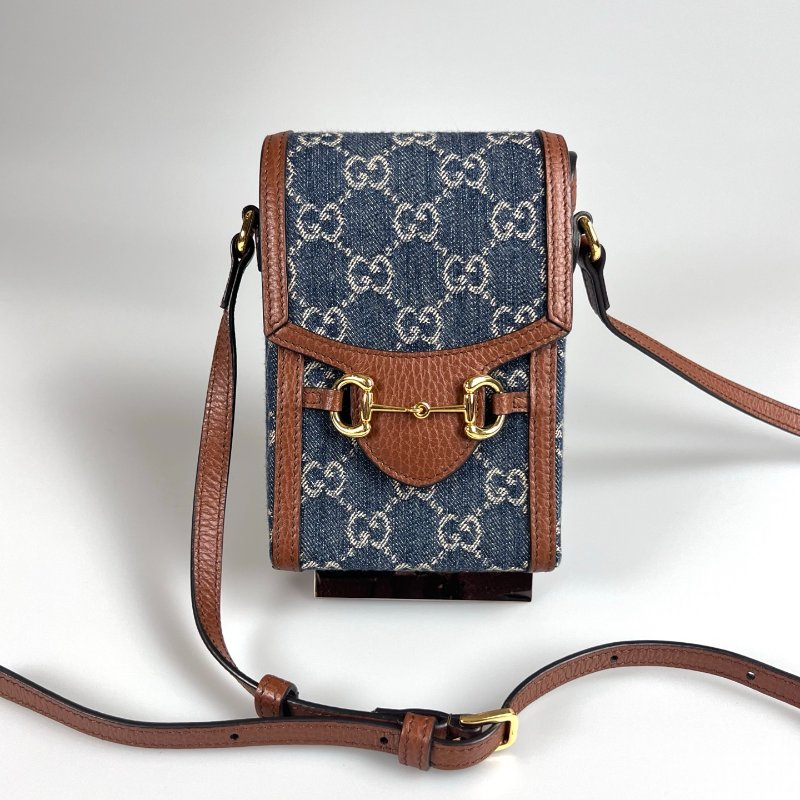 GUCCI 625615 牛仔1955手機包-0