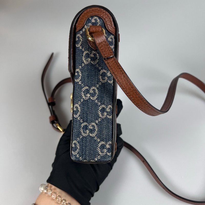 GUCCI 625615 牛仔1955手機包-3