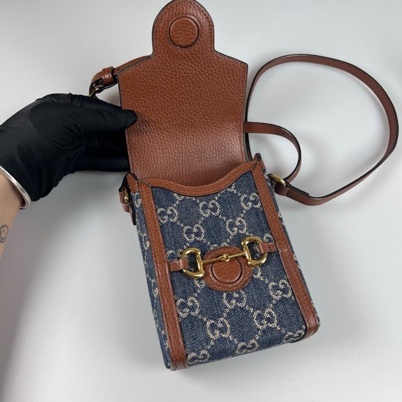 GUCCI 625615 牛仔1955手機包-4