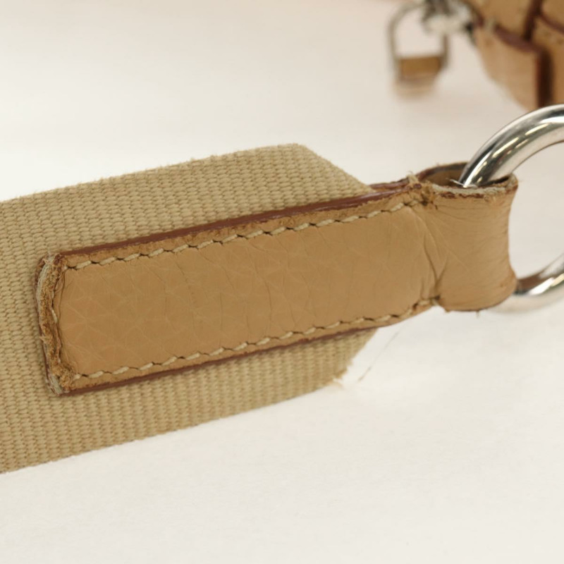 【日本直送】PRADA 皮革單背包 米色 銀色 正品 153864V-7