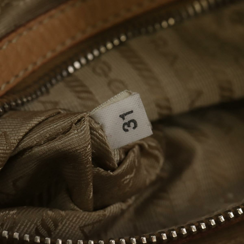 【日本直送】PRADA 皮革單背包 米色 銀色 正品 153864V-10