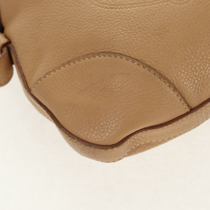 【日本直送】PRADA 皮革單背包 米色 銀色 正品 153864V-18