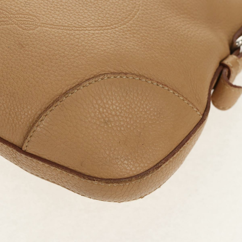 【日本直送】PRADA 皮革單背包 米色 銀色 正品 153864V-19