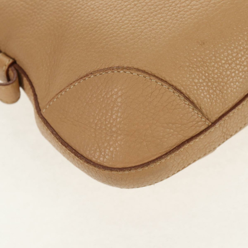 【日本直送】PRADA 皮革單背包 米色 銀色 正品 153864V-20