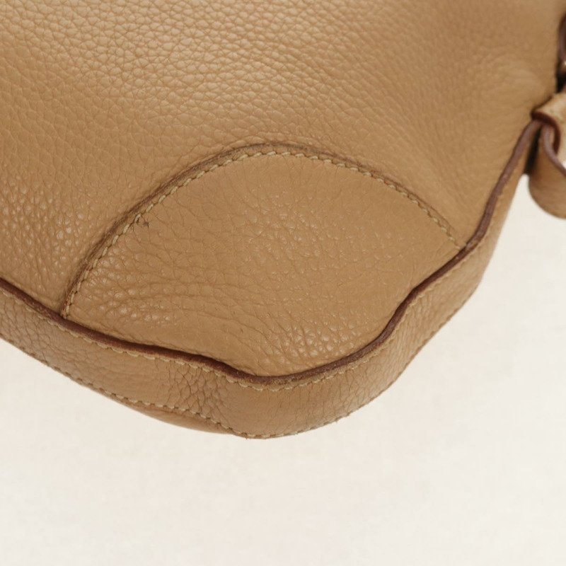 【日本直送】PRADA 皮革單背包 米色 銀色 正品 153864V-21