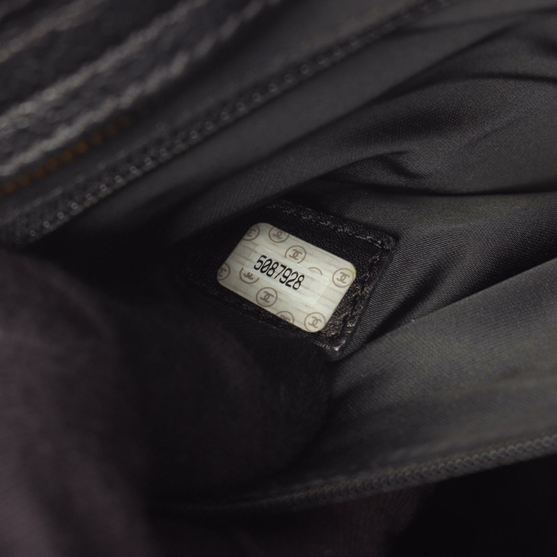 香奈兒 COCO 標誌手提鏈條單背包，小牛皮，黑色，二手，金色五金，女士 CC-4