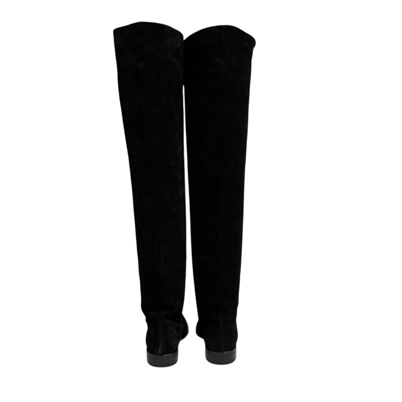 【美收精品】YSL 黑色麂皮長靴 4-558-2