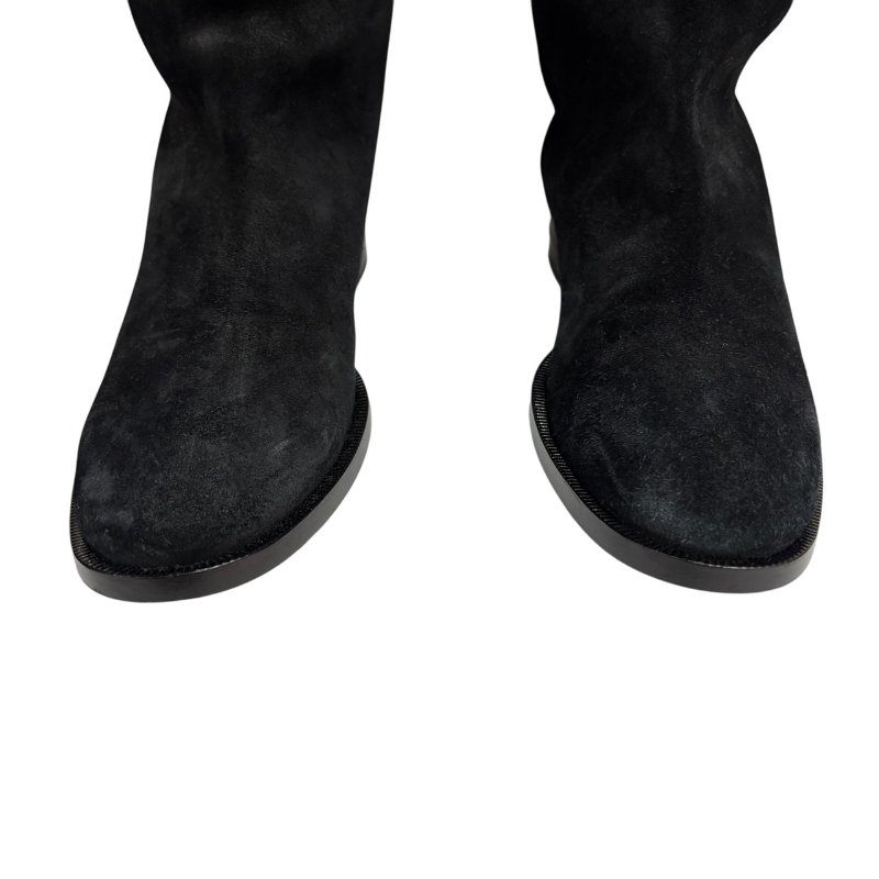 【美收精品】YSL 黑色麂皮長靴 4-558-4