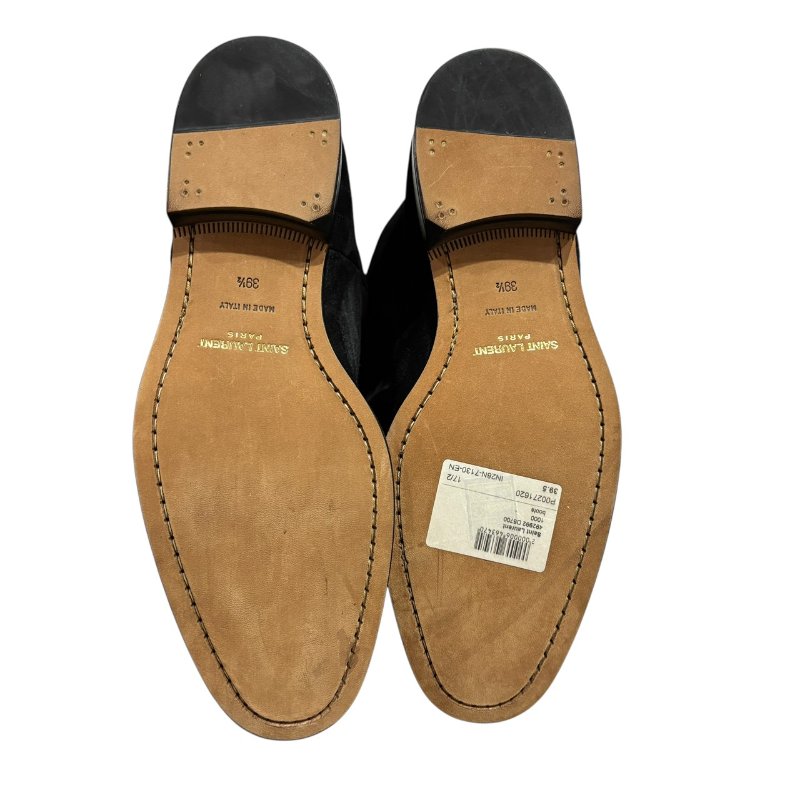 【美收精品】YSL 黑色麂皮長靴 4-558-10