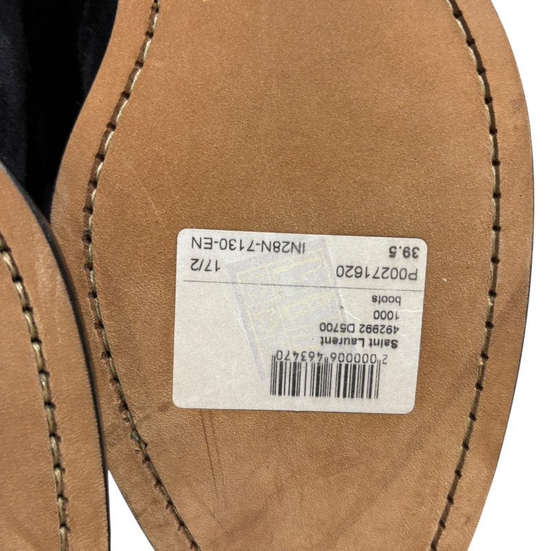 【美收精品】YSL 黑色麂皮長靴 4-558-12