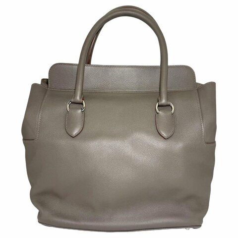 ［2631］ 愛馬仕  Hermès TOOLBOX 26 (錫氣灰)手提包 EV皮 大號 銀扣