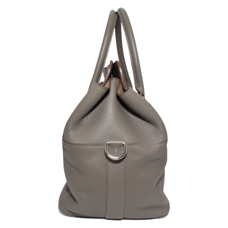 ［2631］ 愛馬仕  Hermès TOOLBOX 26 (錫氣灰)手提包 EV皮 大號 銀扣-2