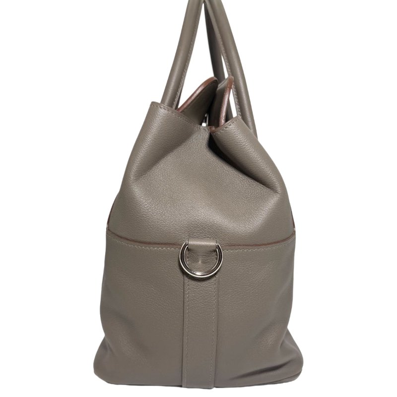 ［2631］ 愛馬仕  Hermès TOOLBOX 26 (錫氣灰)手提包 EV皮 大號 銀扣-3