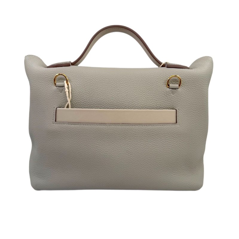 ［3260］愛馬仕 Hermès 2424 冰川白 手提包 TOGO 小號  金扣-1