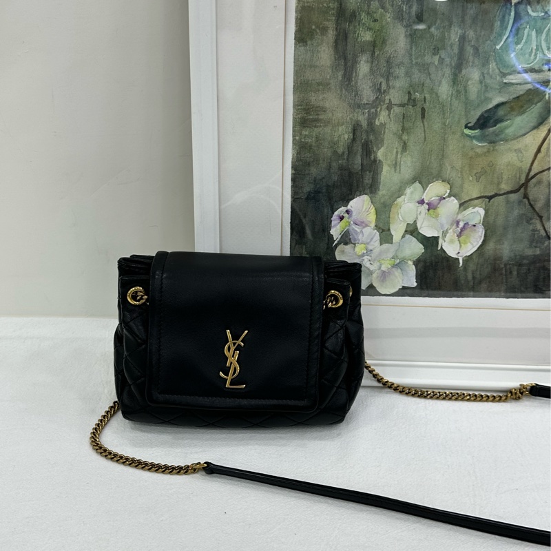 YSL/聖羅蘭 Nolita Mini 蘿莉塔 黑金 鏈條包-0