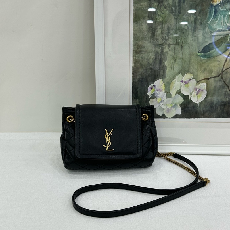 YSL/聖羅蘭 Nolita Mini 蘿莉塔 黑金 鏈條包-1