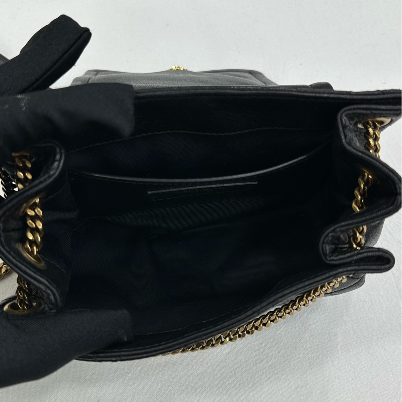 YSL/聖羅蘭 Nolita Mini 蘿莉塔 黑金 鏈條包-9